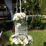 bird cage standing flower 